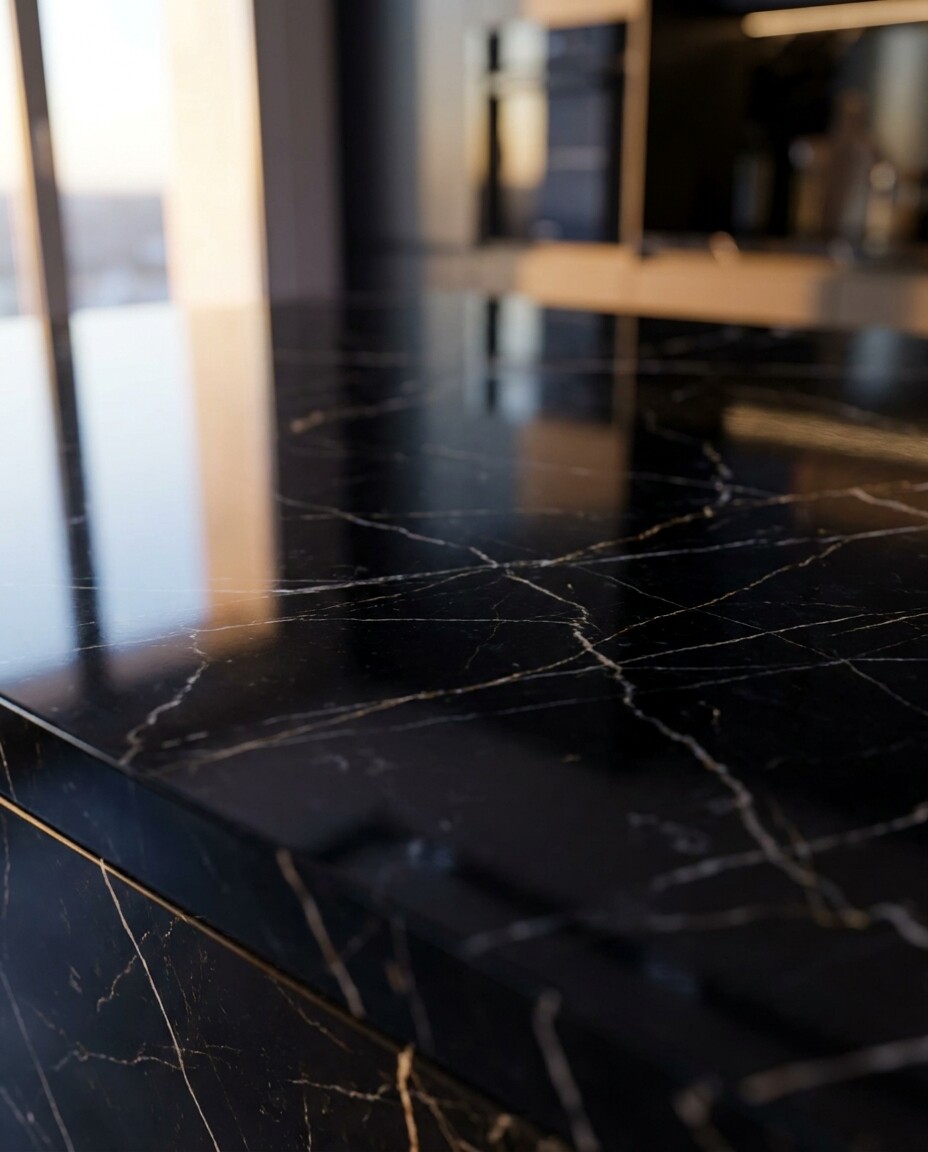 Под Nero Marquina: чёрный с тонкой золотой веной