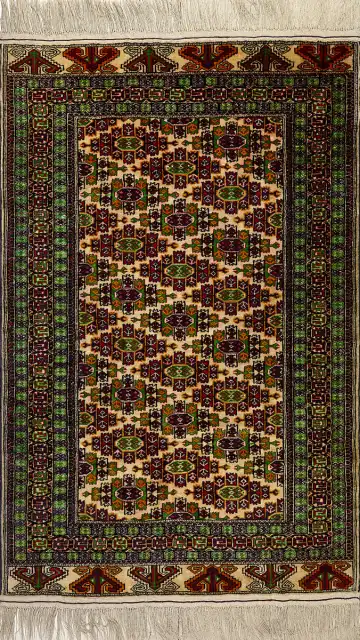 Ковёр Халы 0027 — красный и жёлтый, восточный орнамент