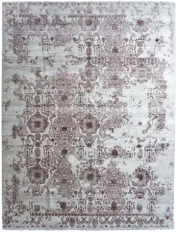 Ковёр Pearl 10141 — кремовый и коричневый, с медальоном