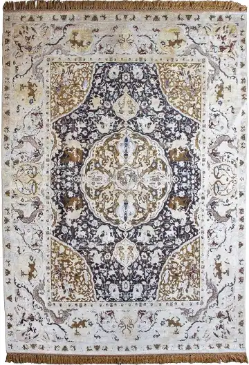 Ковёр Rug Star by J.Dahlmanns 10234 — кремовый и синий, с медальоном