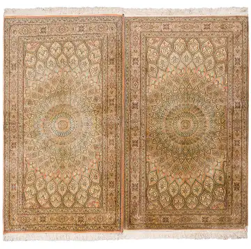 Ковёр Кашмир 10246 — кремовый и коричневый, геометрический рисунок