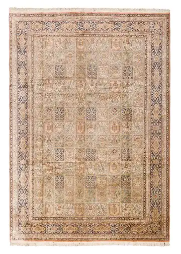 Ковёр Кашмир 10262 — кремовый и коричневый, сюжетный рисунок