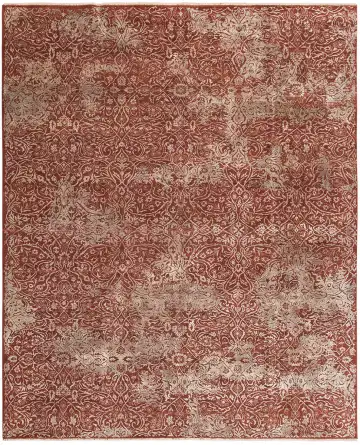 Ковёр Illusion 10364 — красный и кремовый, винтажный рисунок