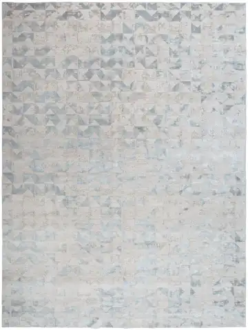 Ковёр Dazzle 10469 — голубой и бежевый, геометрический рисунок