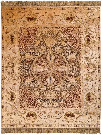 Ковёр Rug Star by J.Dahlmanns 10645 — коричневый и кремовый, с медальоном