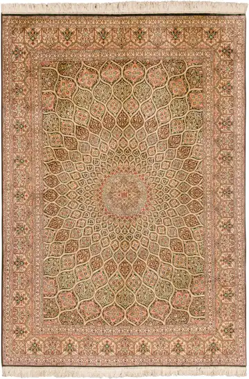Ковёр Кашмир 10961 — коричневый и кремовый, геометрический рисунок