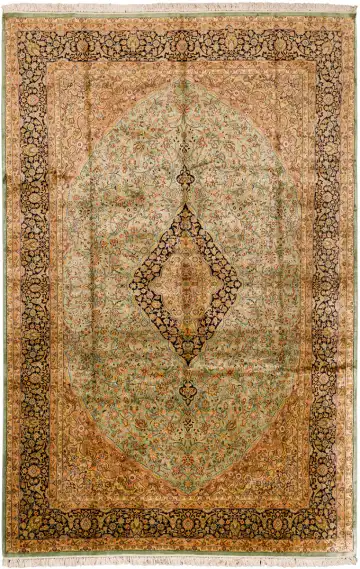Ковёр Кашмир 10966 — коричневый и терракотовый, с медальоном
