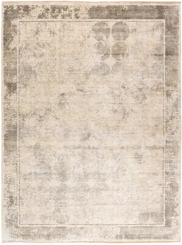 Ковёр Mosaic 10981 — кремовый и коричневый, с медальоном