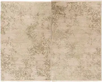 Ковёр Illusion 11000 — кремовый и золотистый, растительный рисунок