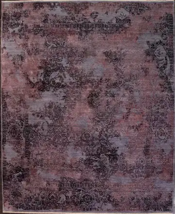 Ковёр Illusion 11049 — бордовый и серый, с медальоном