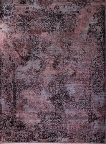 Ковёр Illusion 11050 — бордовый и розовый, с медальоном