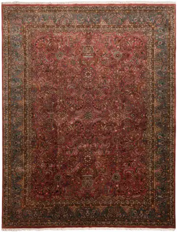 Ковёр Агра 11245 — красный и чёрный, растительный рисунок