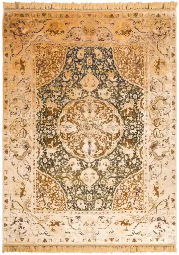 Ковёр Rug Star by J.Dahlmanns 11304 — кремовый и коричневый, с медальоном