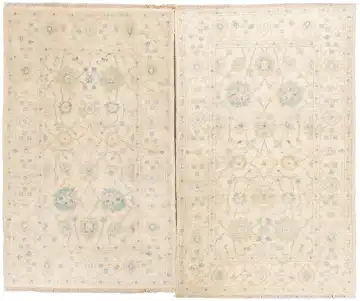 Ковёр Чуби 11397 — кремовый и голубой, с медальоном