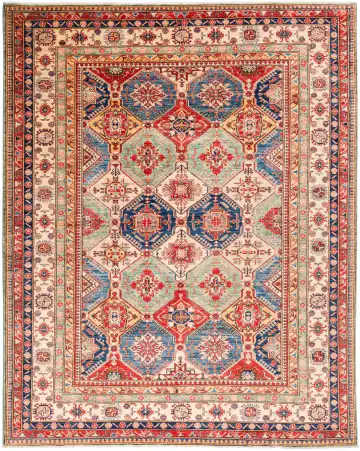 Ковёр Казах 11527 — красный и синий, восточный орнамент