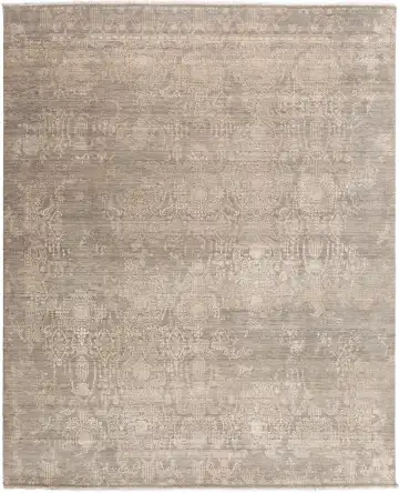 Ковёр Pearl 11744 — кремовый и серый, однотонный
