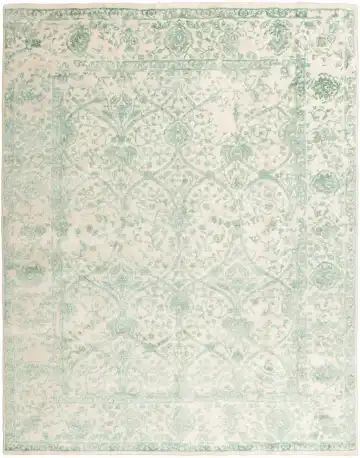 Ковёр Bliss 11764 — зелёный и кремовый, геометрический рисунок