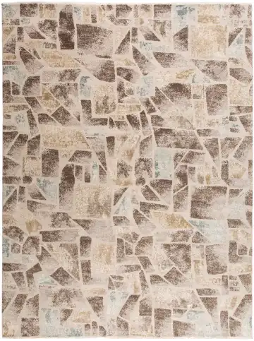 Ковёр Dazzle 11844 — кремовый и коричневый, пэчворк
