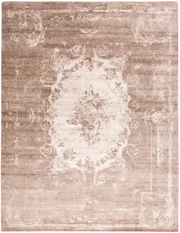 Ковёр Dazzle 11897 — коричневый и белый, с медальоном