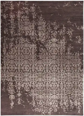 Ковёр Bliss 11929 — коричневый и белый, растительный рисунок