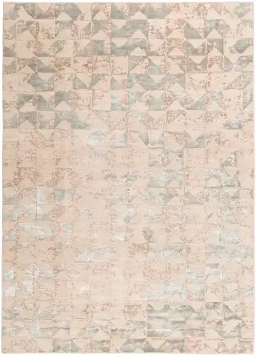 Ковёр Dazzle 12060 — синий и коричневый, геометрический рисунок