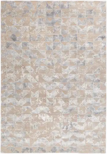 Ковёр Dazzle 12061 — голубой и коричневый, геометрический рисунок