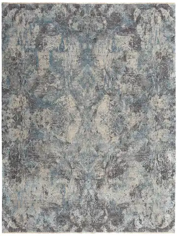 Ковёр Dazzle 12195 — серый и синий, винтажный рисунок