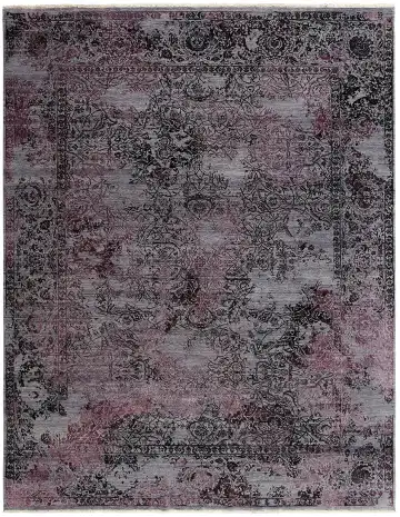 Ковёр Illusion 12196 — бордовый и серый, винтажный рисунок