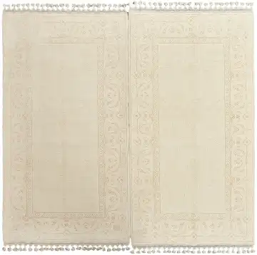 Ковёр Хереке 12243 — кремовый и золотистый, растительный рисунок