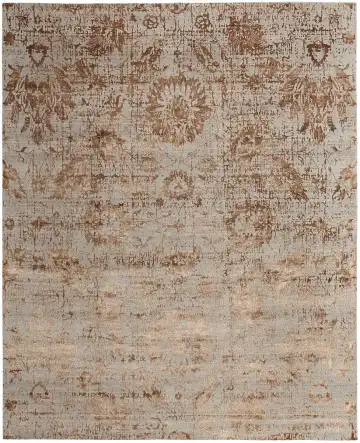 Ковёр Bliss 12268 — кремовый и коричневый, растительный рисунок