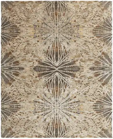 Ковёр Dazzle 12369 — бежевый и коричневый, геометрический рисунок