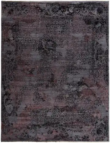 Ковёр Illusion 12377 — бордовый и серый, винтажный рисунок