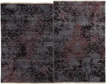 Ковёр Illusion 12378 — фиолетовый и серый, винтажный рисунок