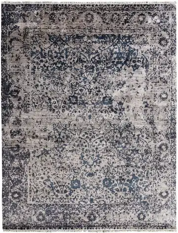 Ковёр Dazzle 12395 — синий и кремовый, восточный орнамент