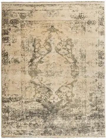 Ковёр Bliss 12454 — кремовый и коричневый, с медальоном