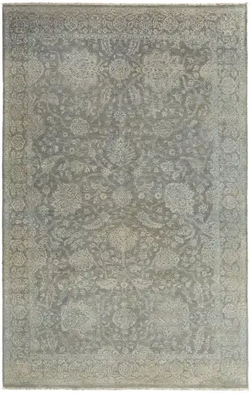 Ковёр Bliss 12525 — серый и кремовый, восточный орнамент