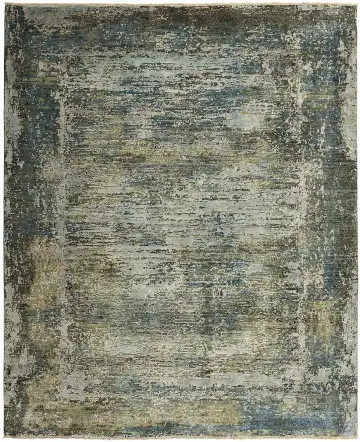 Ковёр Dazzle 12526 — кремовый и зелёный, в полоску