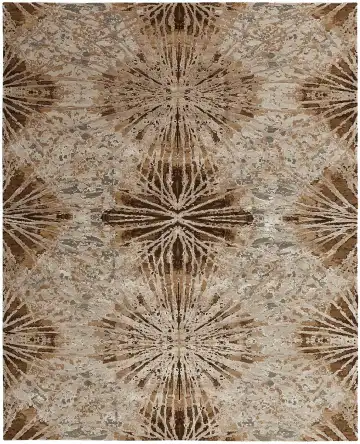 Ковёр Dazzle 12604 — коричневый и бежевый, геометрический рисунок