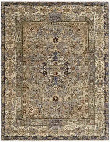 Ковёр Bliss 12644 — чёрный и кремовый, с медальоном