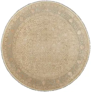 Ковёр Агра 12658 — кремовый и коричневый, растительный рисунок