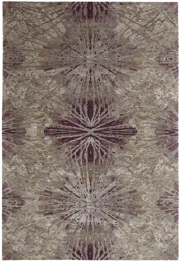 Ковёр Dazzle 12712 — фиолетовый и бежевый, геометрический рисунок