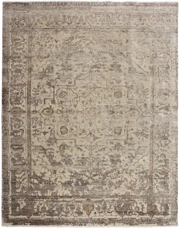 Ковёр Bliss 12788 — кремовый и коричневый, геометрический рисунок