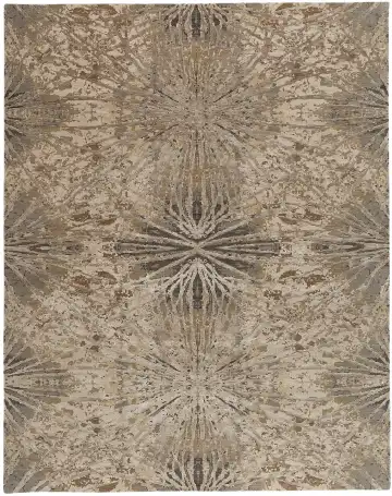 Ковёр Dazzle 12881 — кремовый и коричневый, геометрический рисунок