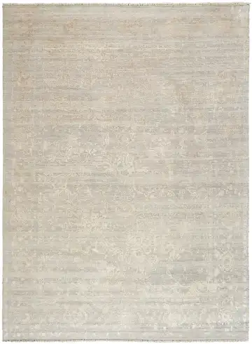 Ковёр Bliss 12911 — кремовый и белый, однотонный