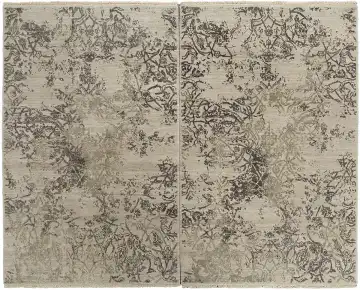 Ковёр Illusion 12958 — кремовый и коричневый, винтажный рисунок