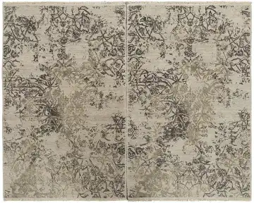 Ковёр Illusion 12959 — кремовый и коричневый, винтажный рисунок