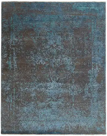 Ковёр Bliss 13174 — голубой и коричневый, абстрактный рисунок