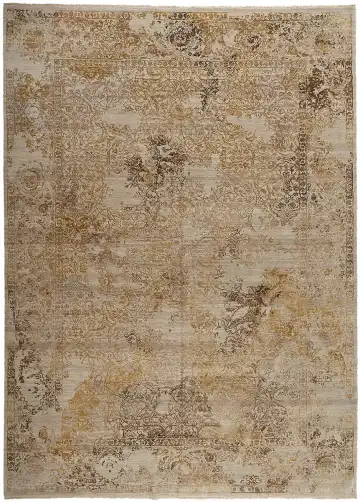 Ковёр Illusion 13188 — кремовый и коричневый, винтажный рисунок