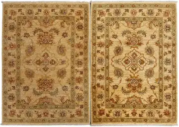 Ковёр Чуби 13268 — кремовый и коричневый, растительный рисунок