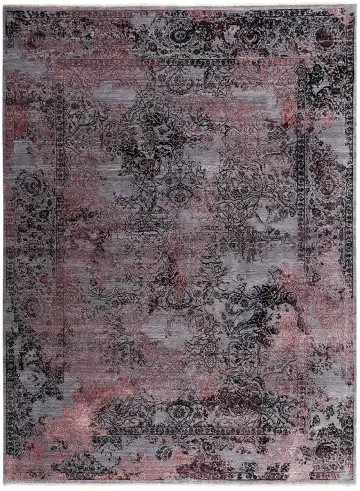 Ковёр Illusion 13364 — фиолетовый и серый, винтажный рисунок